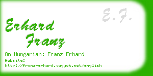 erhard franz business card